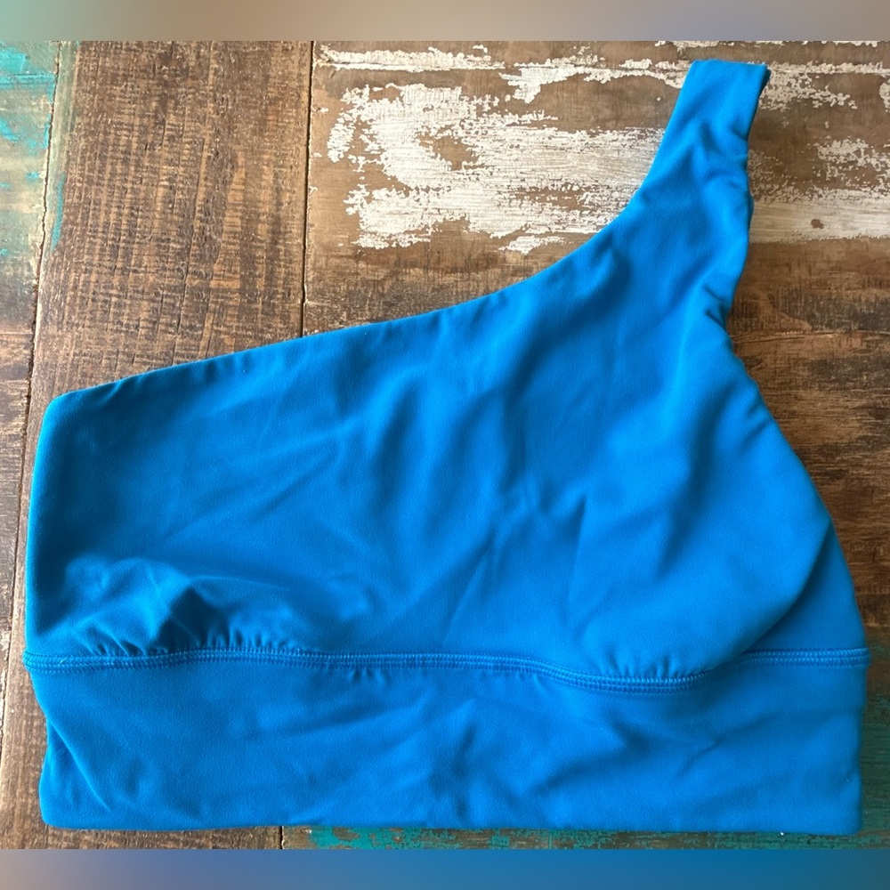 lululemon athletica Align Asymmetrical One-Shoulder Blue Bra - Picture 2 of 5